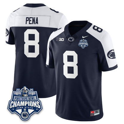 PSU Football 2025 Pinstripe Bowl Champions Jersey - Stitched