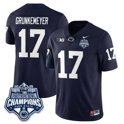 PSU Football 2025 Pinstripe Bowl Champions Jersey - Stitched