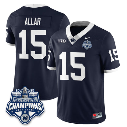 PSU Football 2025 Pinstripe Bowl Champions Jersey - Stitched