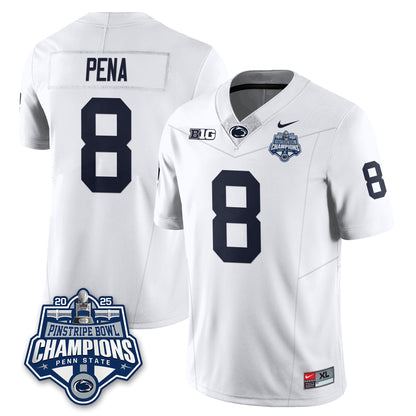 PSU Football 2025 Pinstripe Bowl Champions Jersey - Stitched