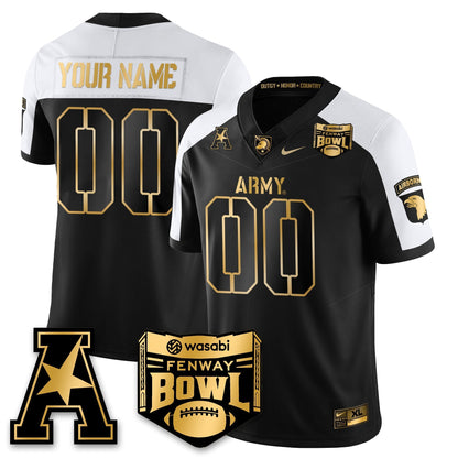 Army Black Knights Football 2025 Fenway Bowl Gold Jersey - Stitched