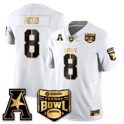 Army Black Knights Football 2025 Fenway Bowl Gold Jersey - Stitched