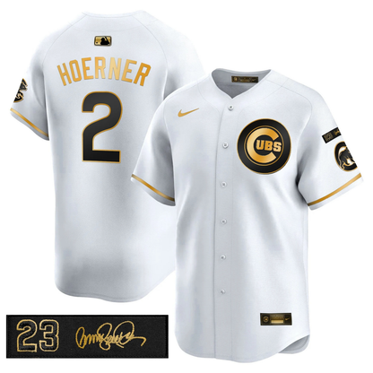 CHC 150th Anniversary & 'Ryne Sandberg Tribute' Patch Vapor Premier Limited Gold Jersey - All Stitched