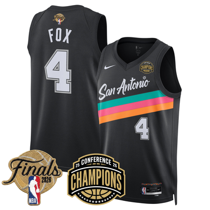 San Antonio Spurs 2026 NBA Western Conference Champions Vapor Jersey - Stitched