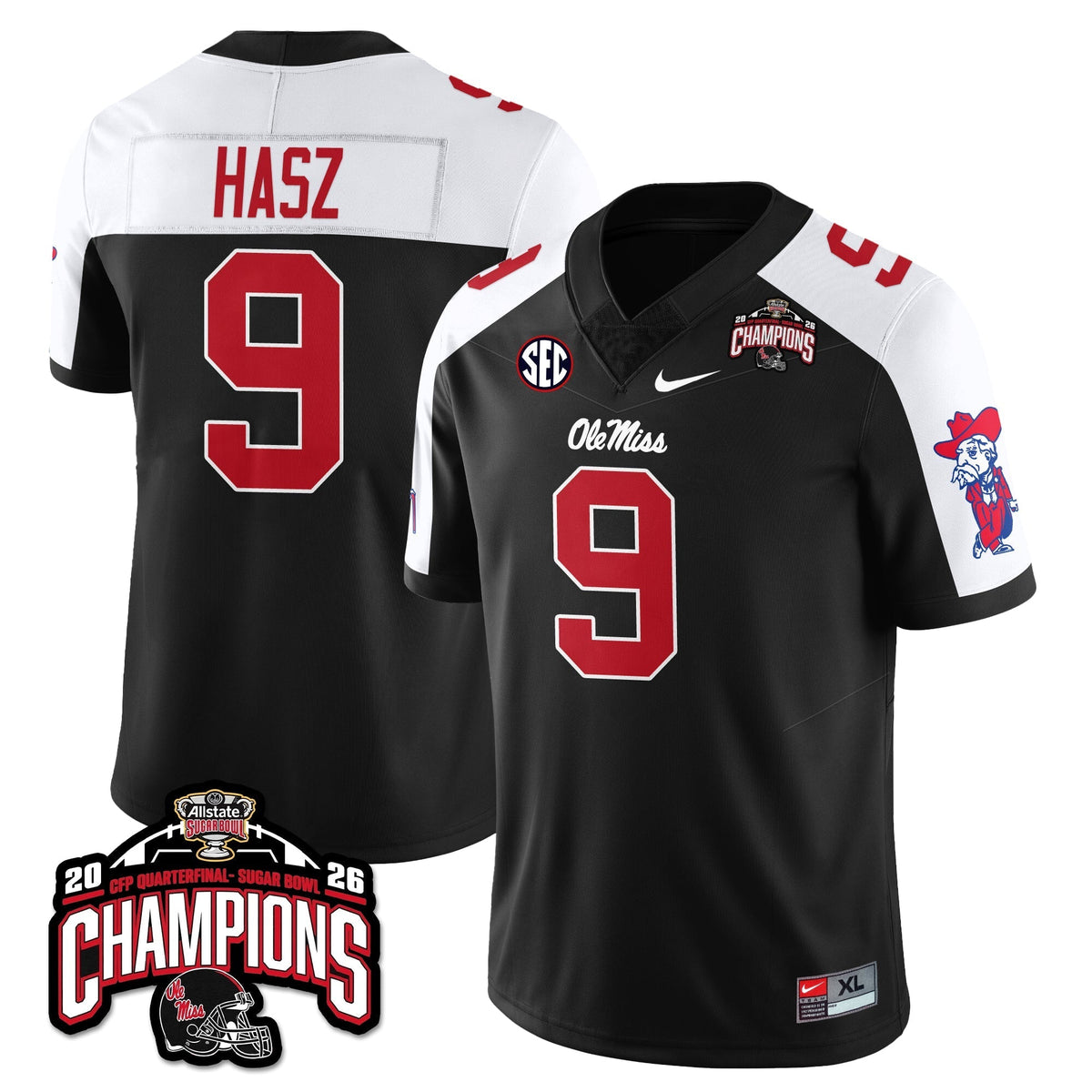 Ole Miss Football Vapor Limited Jersey - Allstate Sugar Bowl Champions - All Stitched