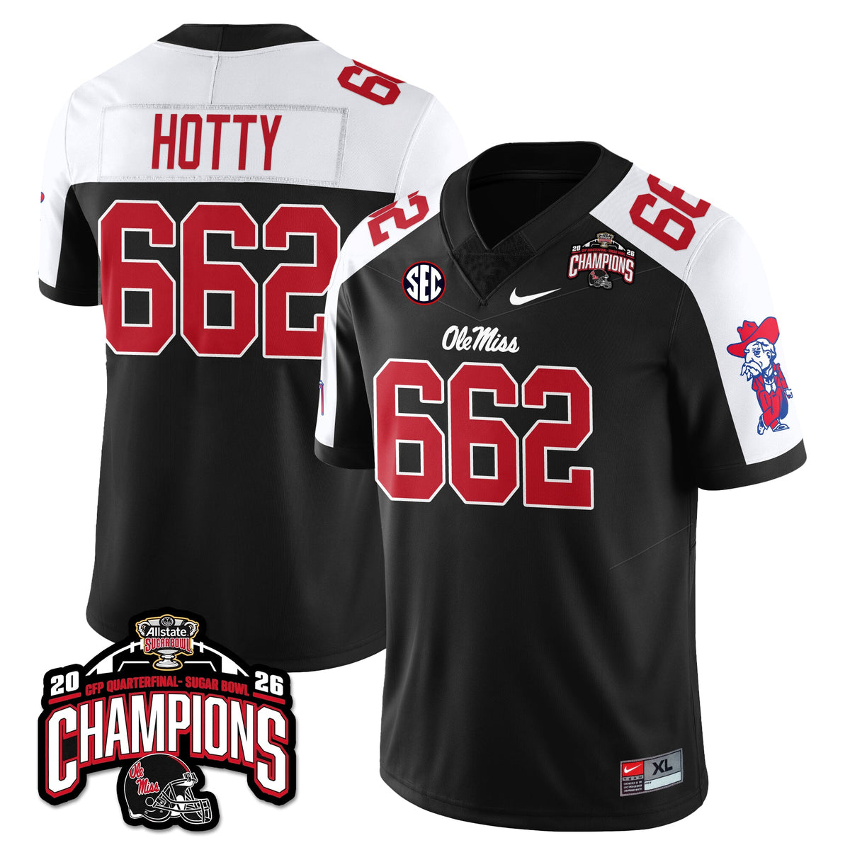 OM Football Vapor Limited Jersey - Allstate Sugar Bowl Champions - Stitched