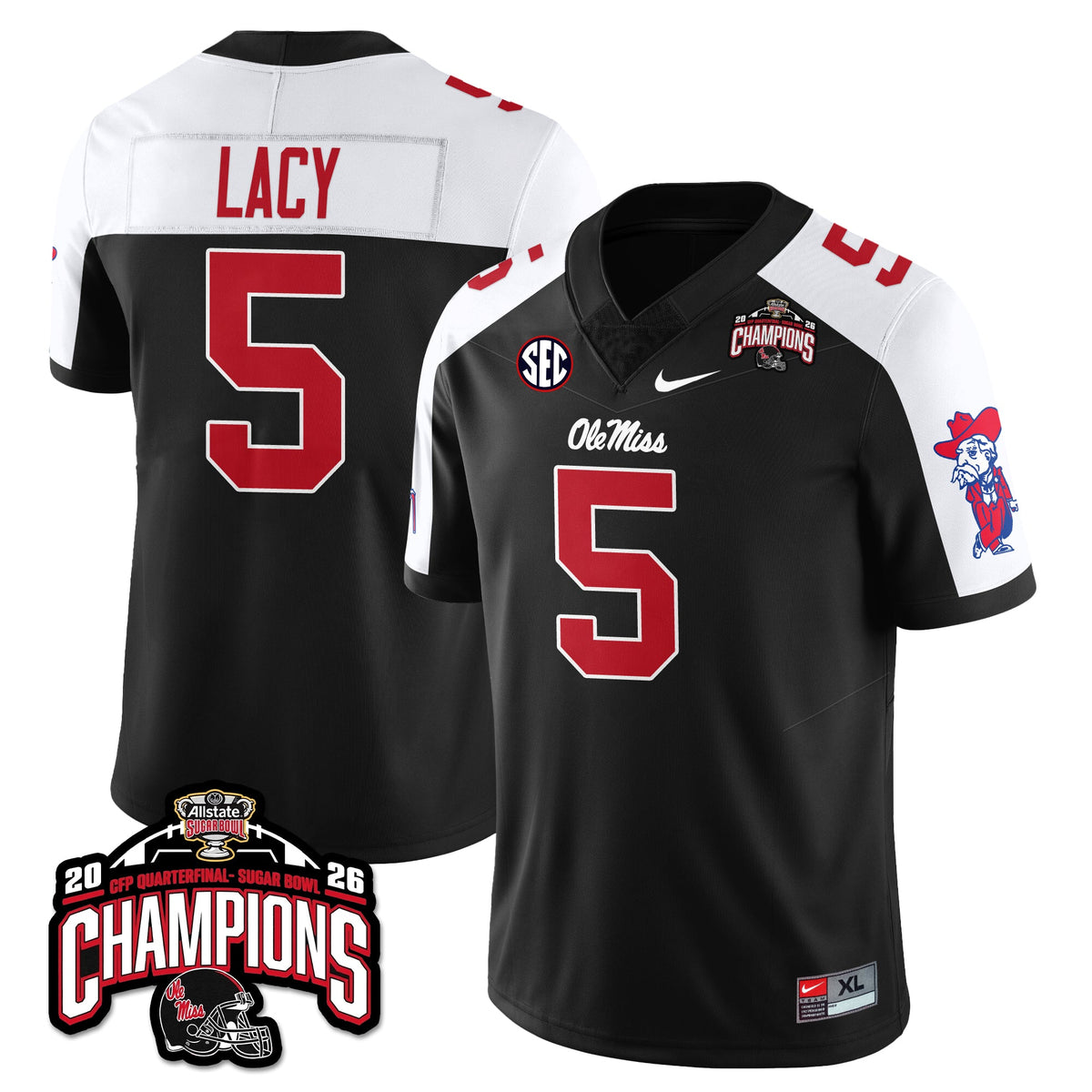OM Football Vapor Limited Jersey - Allstate Sugar Bowl Champions - Stitched