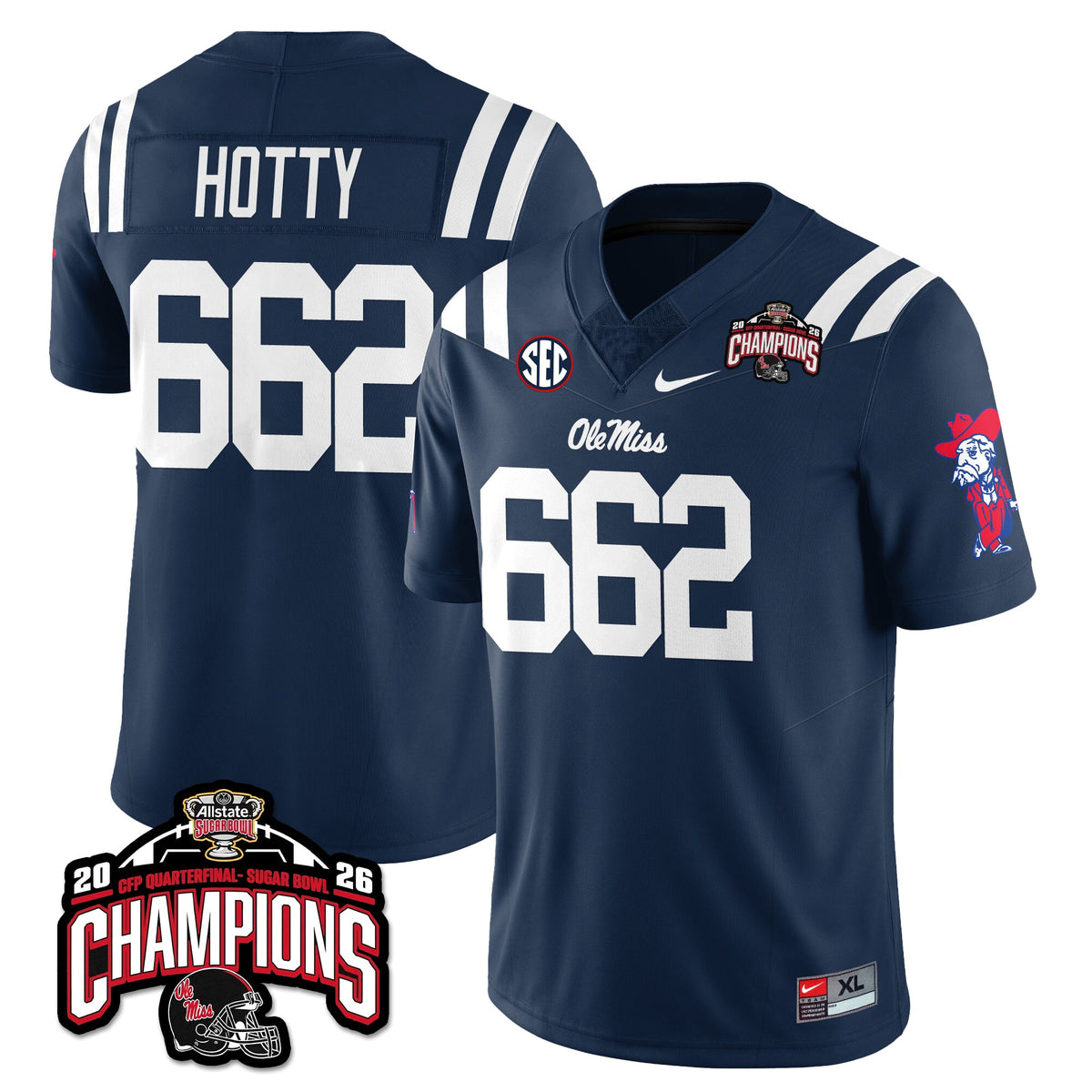OM Football Vapor Limited Jersey - Allstate Sugar Bowl Champions - Stitched