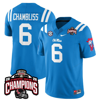 Ole Miss Football Vapor Limited Jersey - Allstate Sugar Bowl Champions - Stitched