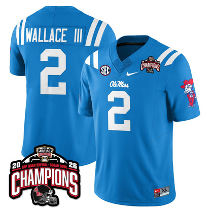 Ole Miss Football Vapor Limited Jersey - Allstate Sugar Bowl Champions - Stitched