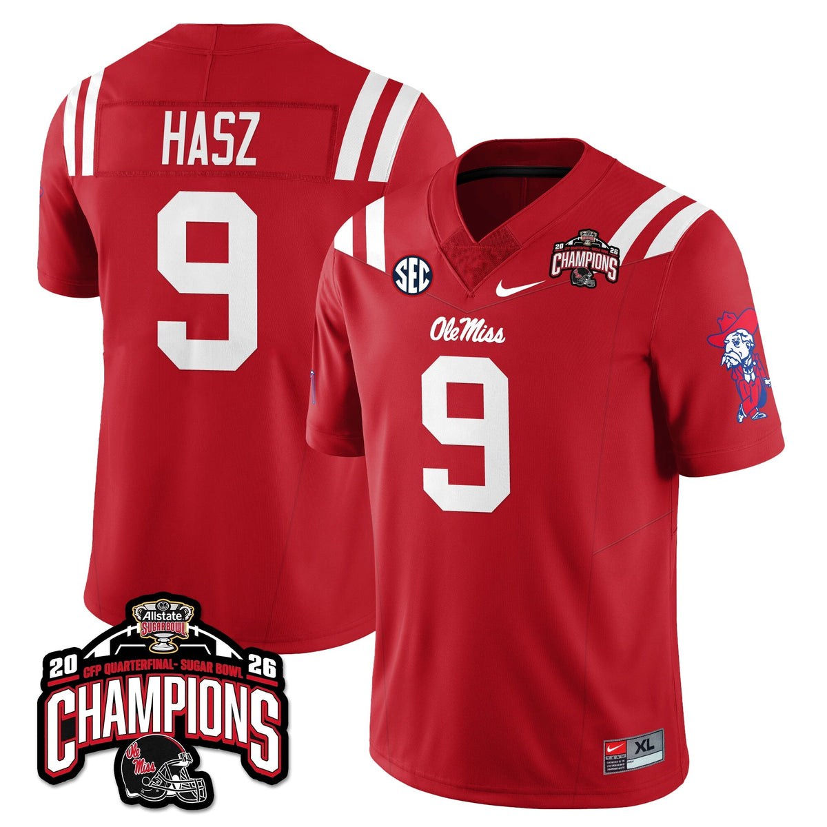 Ole Miss Football Vapor Limited Jersey - Allstate Sugar Bowl Champions - Stitched