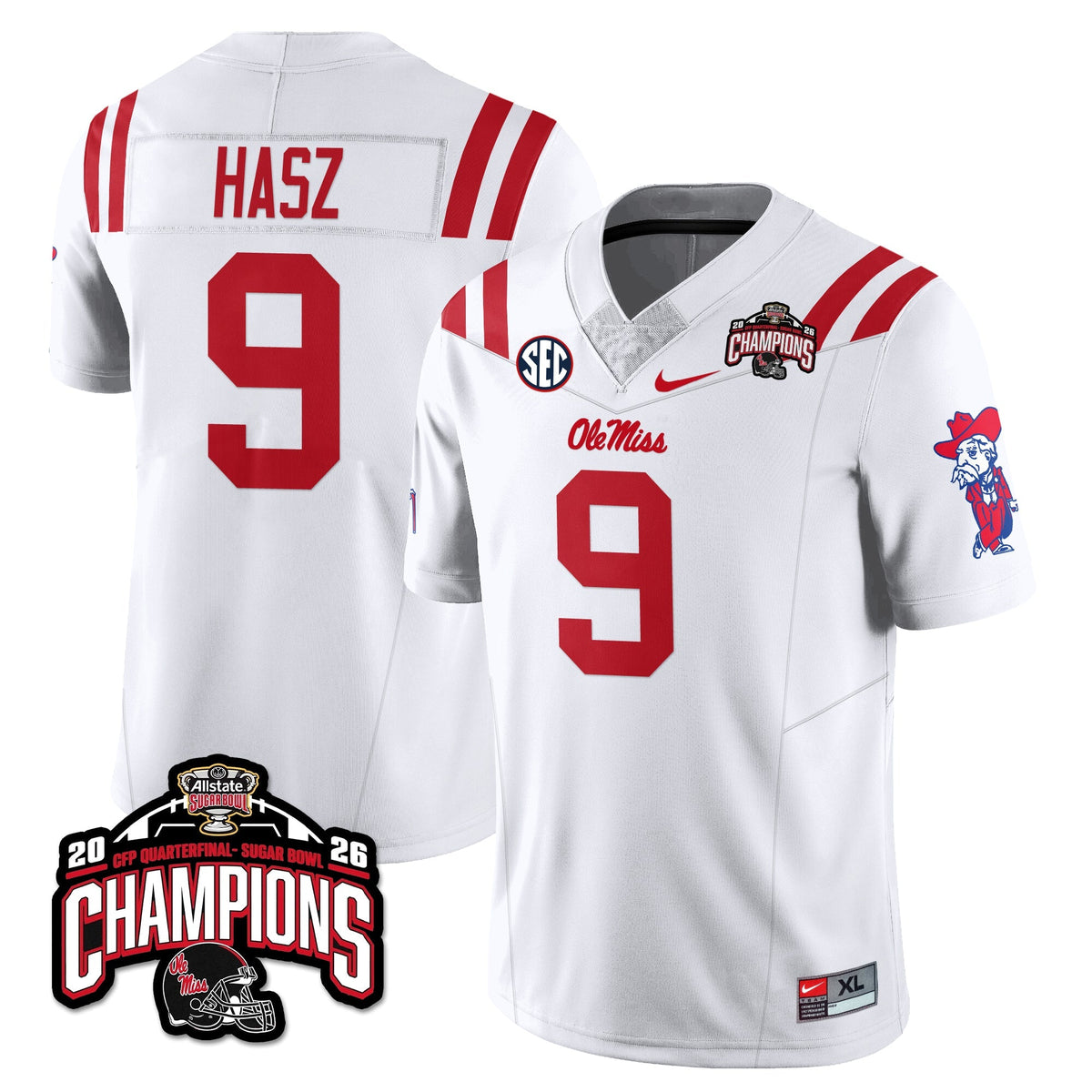 Ole Miss Football Vapor Limited Jersey - Allstate Sugar Bowl Champions - Stitched