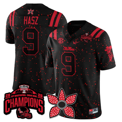 Ole Miss Football Stranger Things Vapor Limited Jersey - Allstate Sugar Bowl Champions - Stitched