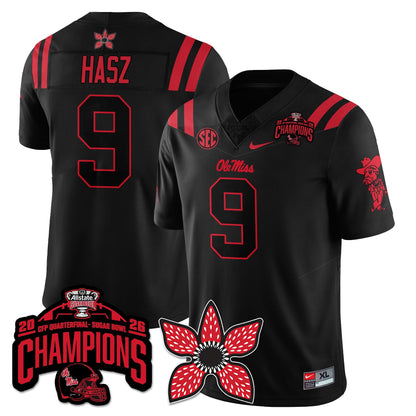 Ole Miss Football Stranger Things Vapor Limited Jersey - Allstate Sugar Bowl Champions - Stitched