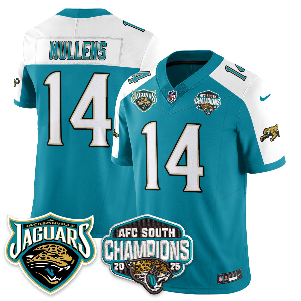 DET AFC South Division Champions Vapor Limited Throwback Jersey - Stitched