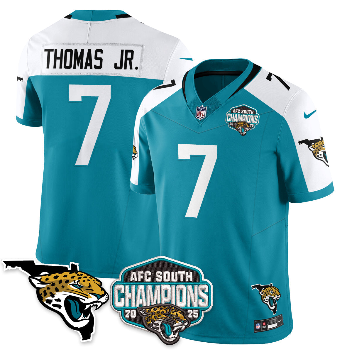 DET AFC South Division Champions Vapor Limited Jersey - Stitched