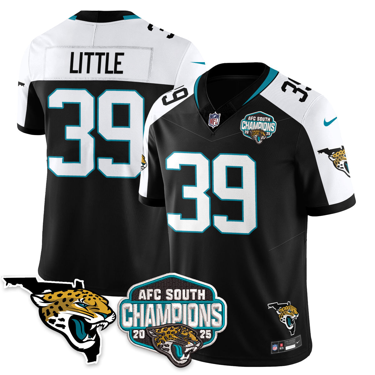 DET AFC South Division Champions Vapor Limited Jersey - Stitched