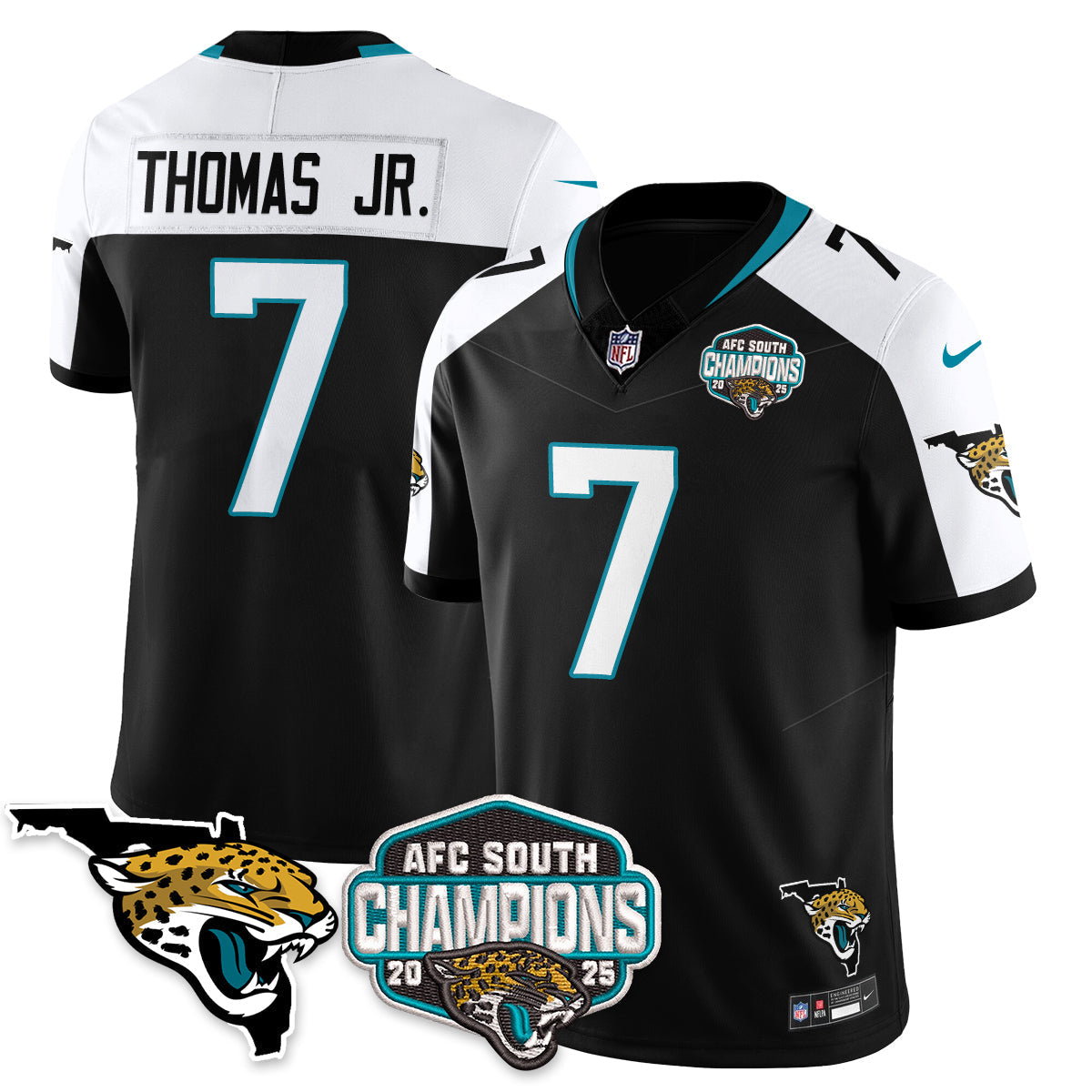 DET AFC South Division Champions Vapor Limited Jersey - Stitched