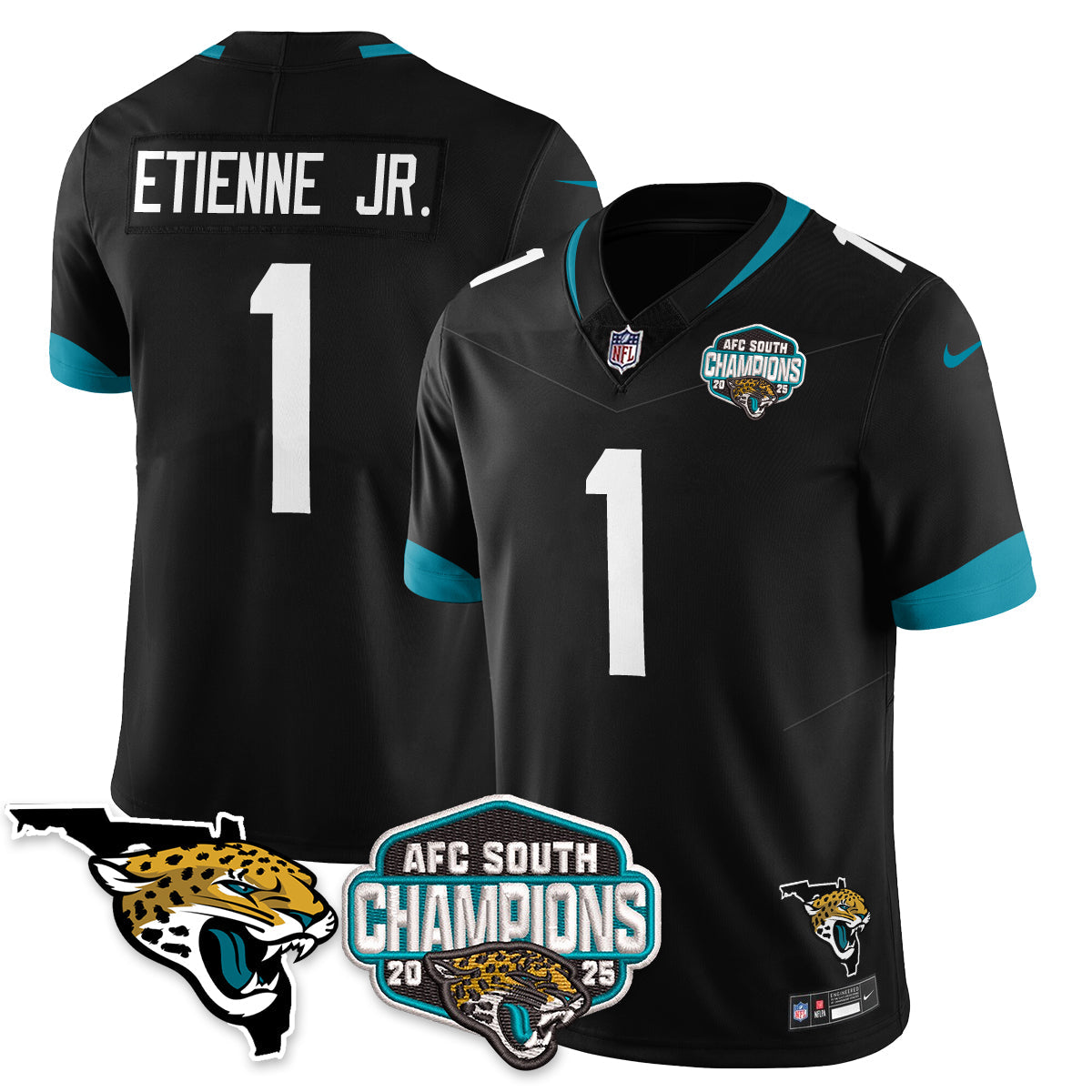 DET AFC South Division Champions Vapor Limited Jersey - Stitched