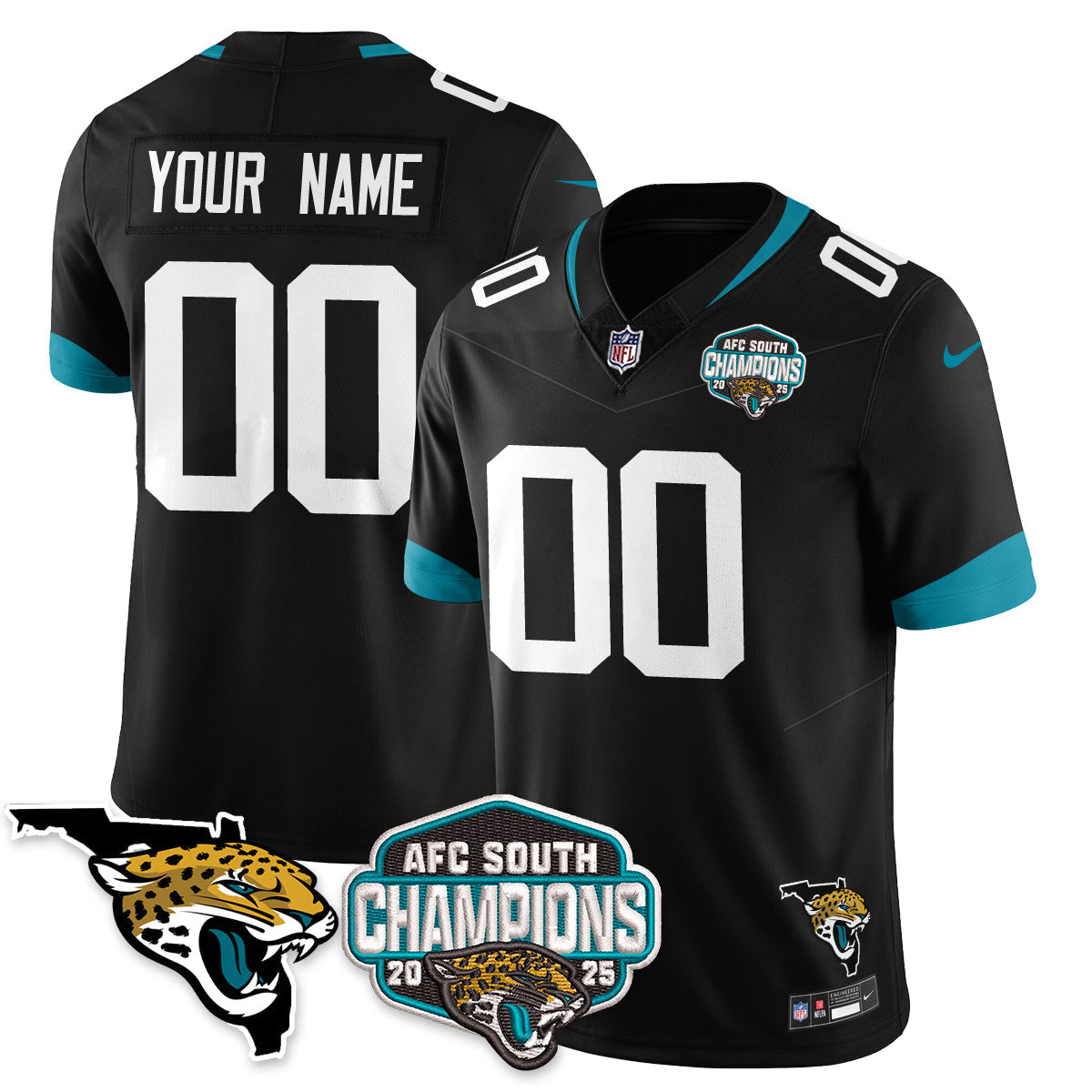 DET AFC South Division Champions Vapor Limited Jersey - Stitched
