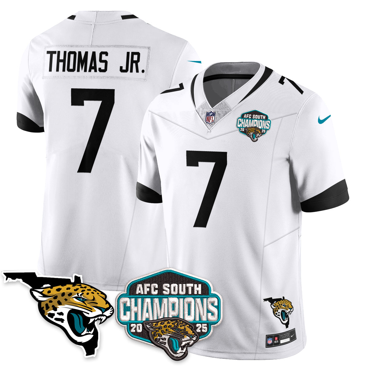 DET AFC South Division Champions Vapor Limited Jersey - Stitched