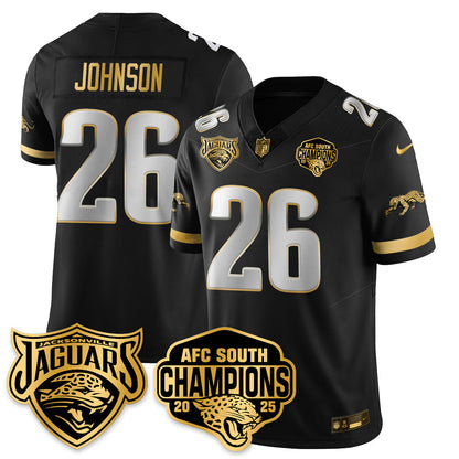 DET AFC South Division Champions Vapor Limited Gold Jersey - Stitched