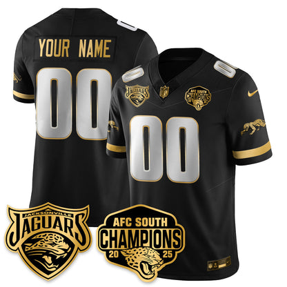 DET AFC South Division Champions Vapor Limited Gold Jersey - Stitched