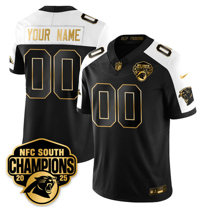 Custom CAR NFC South Division Champions Vapor Limited Gold Jersey - Stitched