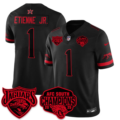 DET Stranger Things AFC South Division Champions Vapor Limited Throwback Jersey - Stitched