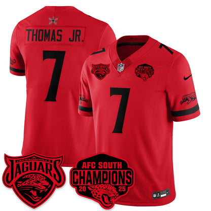 DET Stranger Things AFC South Division Champions Vapor Limited Throwback Jersey - Stitched