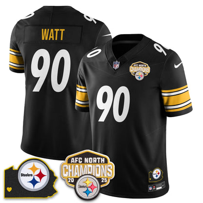 PIT AFC North Division Champions Vapor Limited Jersey - Stitched