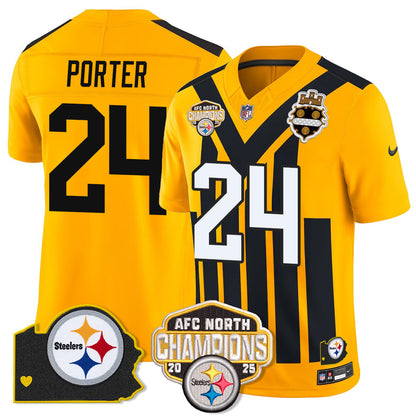 PIT AFC North Division Champions Vapor Limited Jersey - Stitched
