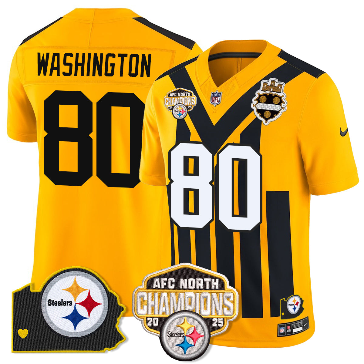 PIT AFC North Division Champions Vapor Limited Jersey - Stitched