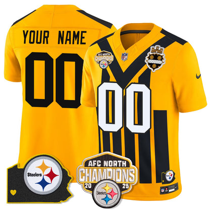 PIT AFC North Division Champions Vapor Limited Custom Jersey - Stitched