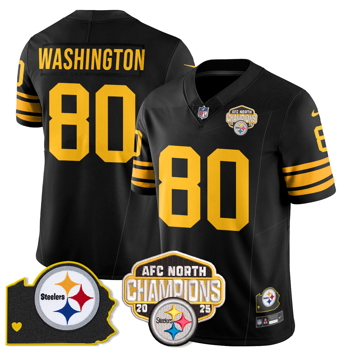 PIT AFC North Division Champions Vapor Limited Jersey - Stitched