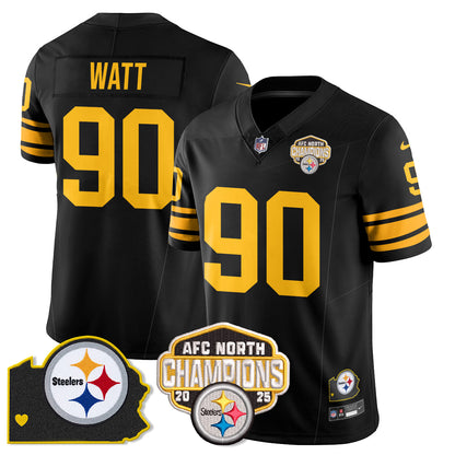 PIT AFC North Division Champions Vapor Limited Jersey - Stitched