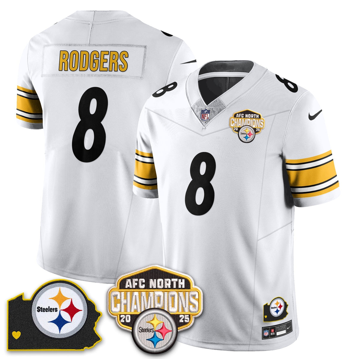 PIT AFC North Division Champions Vapor Limited Jersey - Stitched