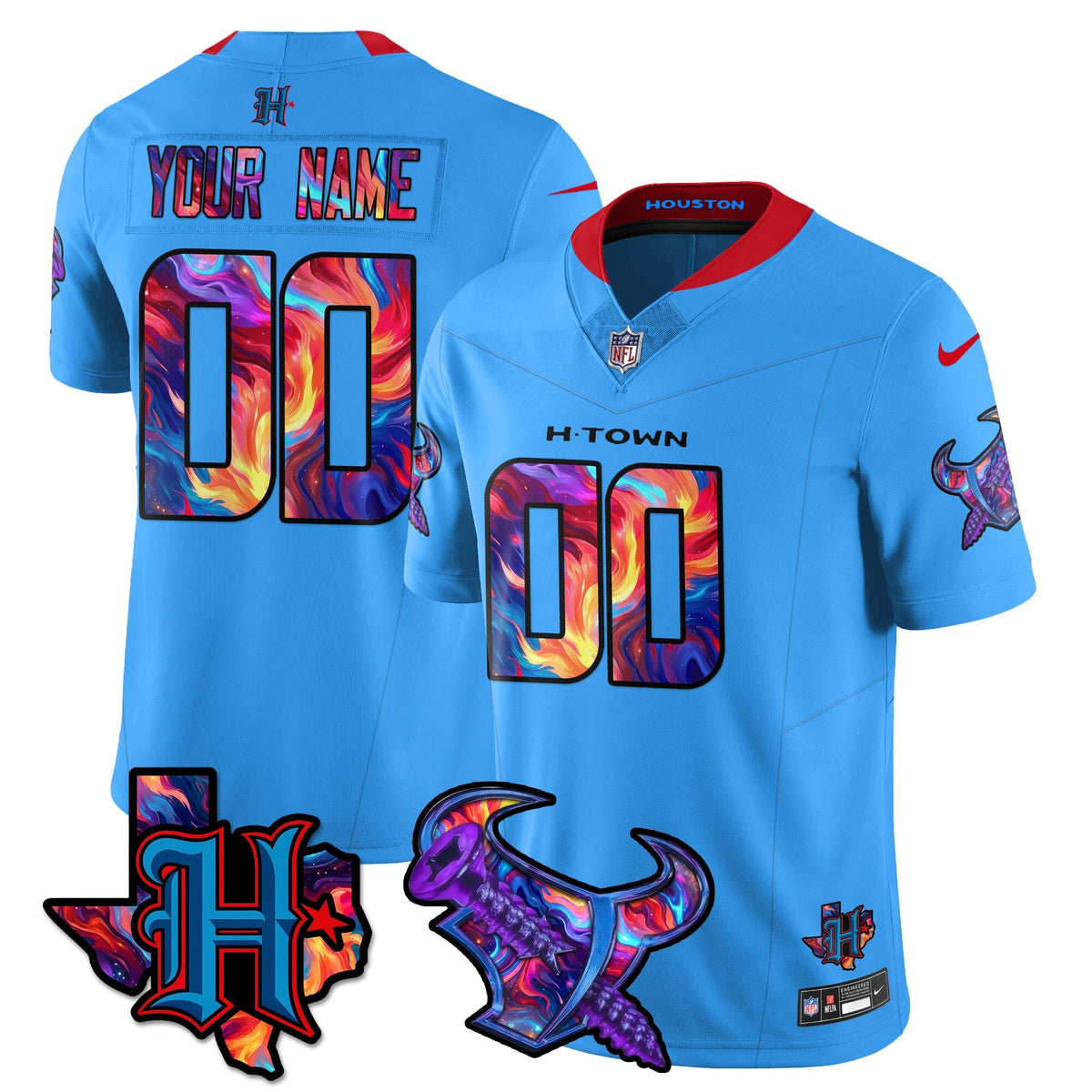 HOU Special Vapor Limited Custom Jersey - Stitched