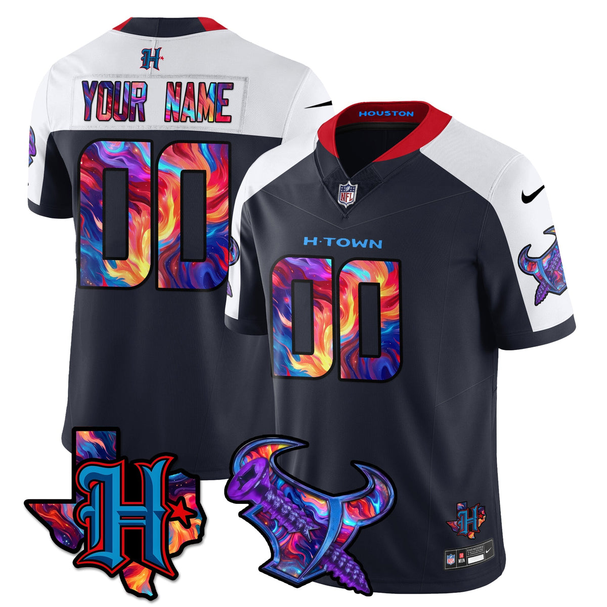HOU Special Vapor Limited Custom Jersey - Stitched