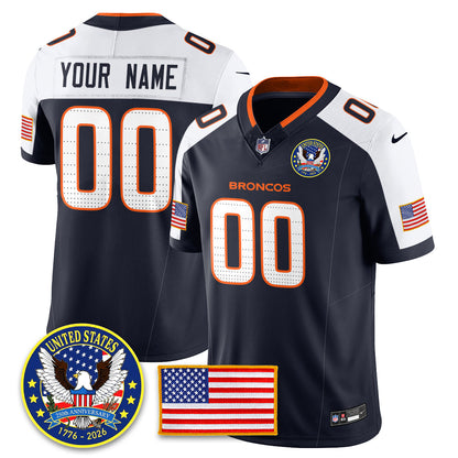 DEN "United States 250th Anniversary Patch" Vapor Limited Jersey - Stitched