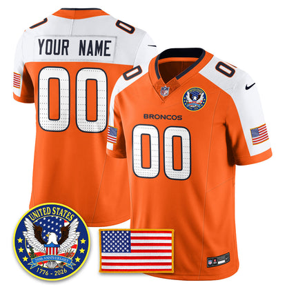DEN "United States 250th Anniversary Patch" Vapor Limited Jersey - Stitched