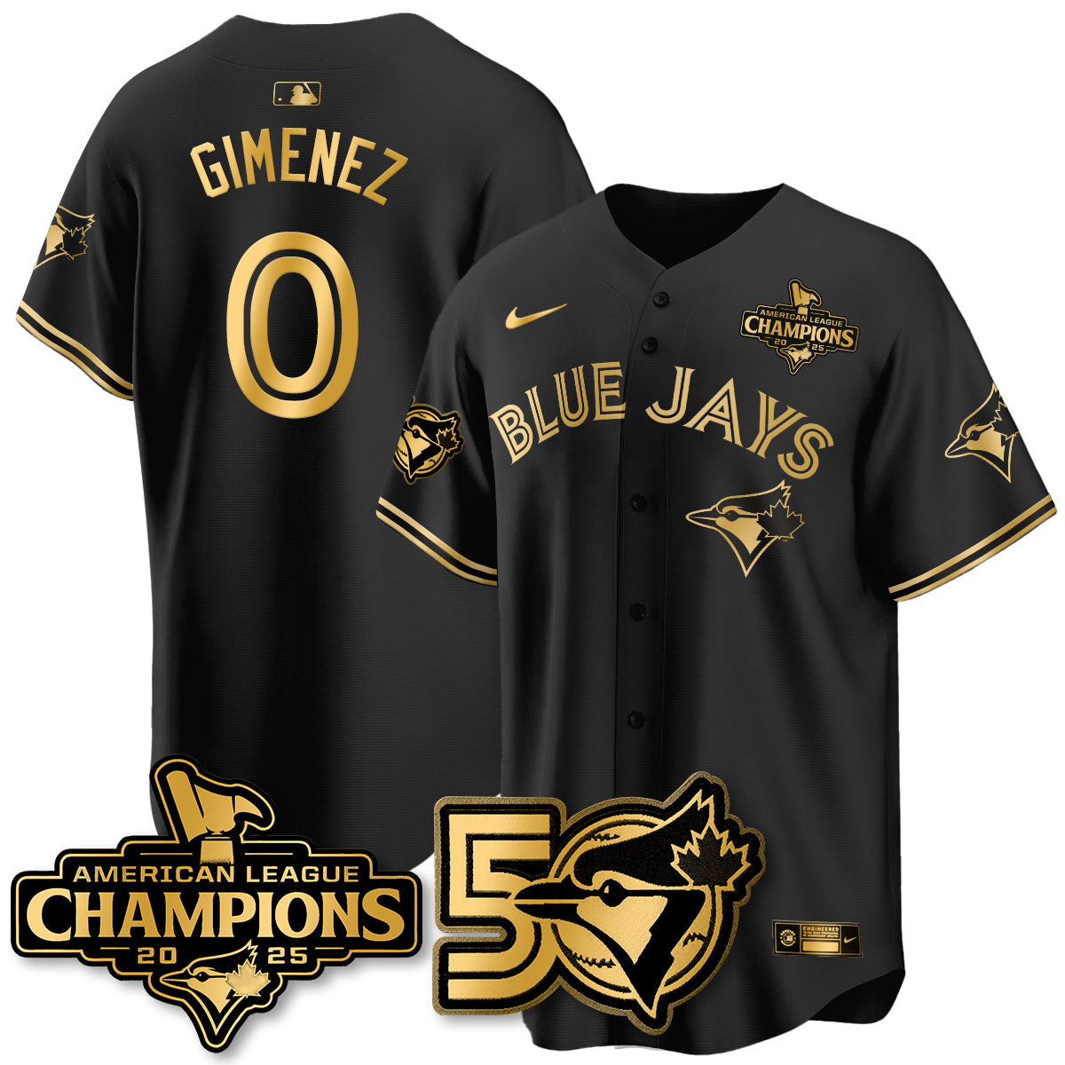 TBJ 2025 American League Champions Vapor Limited Jersey - 50th Season - Stitched