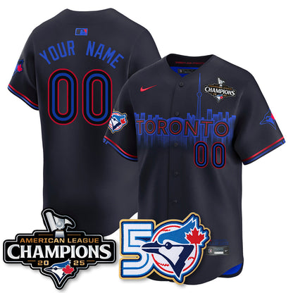 Custom TBJ 2025 American League Champions Vapor Limited Jersey - 50th Season - Stitched