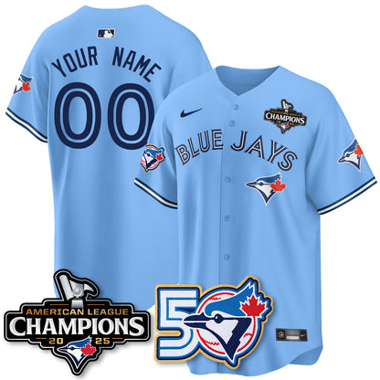 Custom TBJ 2025 American League Champions Vapor Limited Jersey - 50th Season - Stitched