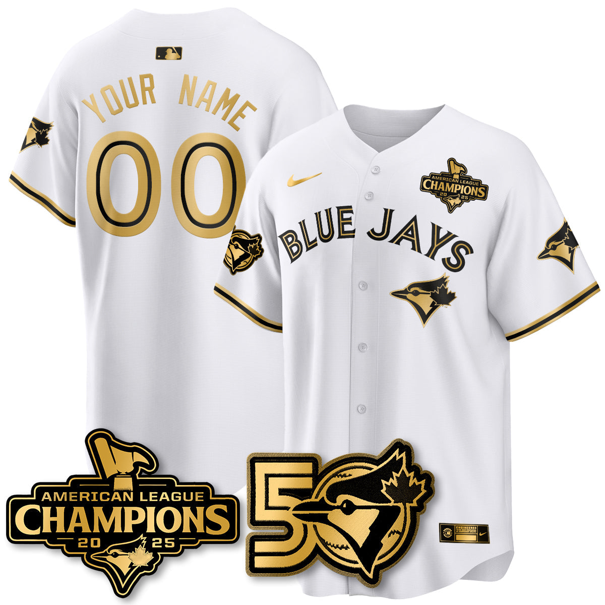 Custom TBJ 2025 American League Champions Vapor Limited Jersey - 50th Season - Stitched
