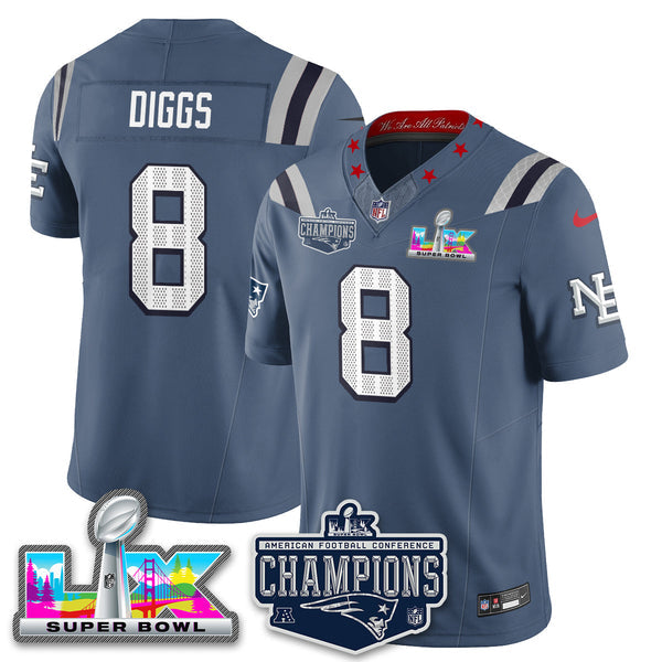 Men' NE 2025 Vapor Jersey - AFC Champions Limited Patch - Stitched n15