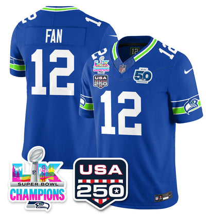 SEA Super Bowl LX Champions Jersey - Stitched N1