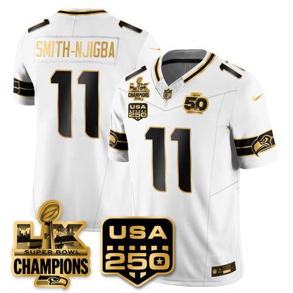 SEA SBLX Champs & US 250th Patch Vapor Limited Jersey - Stitched