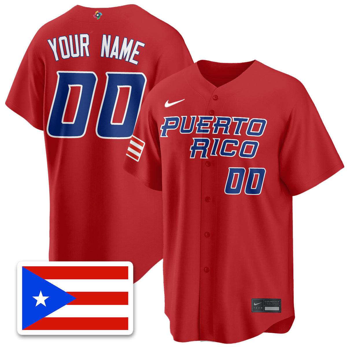 Custom Puerto Rico Baseball 2026 World Baseball Classic Limited Jersey - Stitched