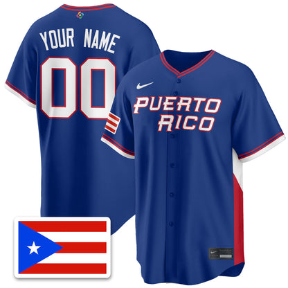Custom Puerto Rico Baseball 2026 World Baseball Classic Limited Jersey - Stitched